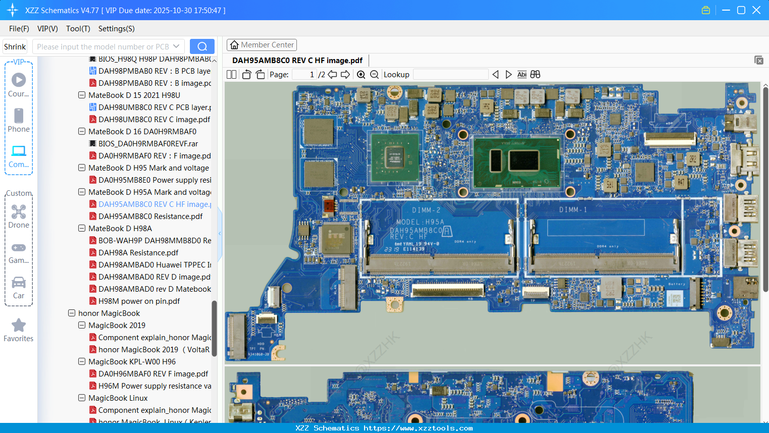 Laptop HUAWEI DAH95AMB8C0 REV C HF Image